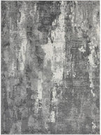 LUXE WEAVERS Euston Collection 7681 Dark Grey 8x10 Modern Abstract Area Rug