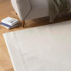 Revival Rugs Record 9'2"x12'2" Washable Area Rug for Living Room Bedroom - 100% Recycled Oeko-TEX Certified, Medium Pile, Beige, Cream