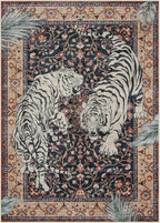 Moynesa Tiger Washable Area Rugs for Living Room, 5x7 Vintage Soft Rug for Bedroom, Non Slip Boho Ultra Thin Large Stain Resistant Throw Rug for Dining Guest Room, Puce Red