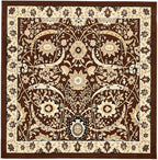 Unique Loom Espahan Collection Area Rug - Cape Cod (7' 10" Square, Brown/ Beige)