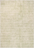 Hand-Tufted 100% Wool Area Rug – Unique Modern Geometric Grid Pattern, Soft Plush Textured Carpet for Living Room, Bedroom, Dining Room & Entryway (Light Green, 7' Round)