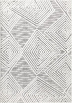 Antep Rugs Palafito 6x9 Geometric Shag Diamond High-Low Pile Textured Indoor Area Rug (Gray, 6'7" x 9')