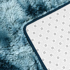 Large Shag Area Rugs 5 x 8, Tie-Dyed Plush Fuzzy Rugs for Living Room, Ultra Soft Fluffy Furry Rug for Bedroom, Indoor Carpet Nursery Rugs for Kids Room Home Decor, Peacock Blue