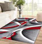 Persian Area Rugs 2305 Gray 4 ft x 5 ft Modern Abstract Area Rug