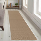 KOZYFLY Boho Runners for Hallways 2x8 ft Washable Kitchen Runner Non Slip Rubber Backed Hall Runners Cotton Entryway Runner Rugs Floor Carpet for Indoor Backdoor Bedroom Kitchen, Tan/Orange/Brown