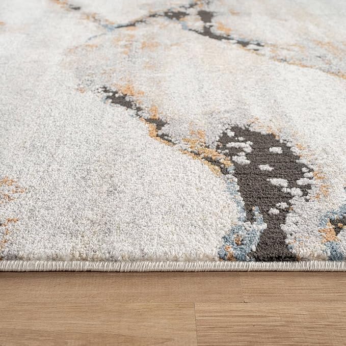 Rugshop Contemporary Gray Striated Area Rug Durable, Kid & Pet Friendly 2' 3" x 6' Runner Ideal for Hallway, Kitchen, Entryway, or Behind The Sofa
