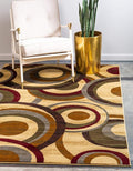 Unique Loom Barista Collection Area Rug - Kona (7' 10" x 10' Rectangle, Beige/ Black)