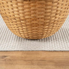 CAMILSON Easy Jute Rug 8x10, Indoor Outdoor Off-White Farmhouse Area Rugs for Living Room Patio and Kitchen Rug, Solid Woven Design, Easy-Cleaning, Non Slip Washable Outside Carpet Alfombras (8 x 10)