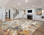 Keen Home Design Area Rugs - 12x15 Non-Shedding, Abstract Rugs for Kitchen, Living Room, Bedroom, Dining Room, Entryway - Size: 12' x 15', Multi