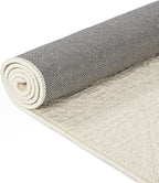 jxgzyy Beige Area Rug, 0.36'' Thick Low Pile Textured Rug, Modern Aesthetic Solid Carpet for High Traffic Area, Stain-Resistant Kitchen Rug with Non-Slip Backing, 5x7