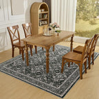 WITSHOCK Living Room Area Rugs 7x9: Soft Non-Slip Backing Washable Rugs Vintage Large Carpet for Bedroom Office Dining Room Kitchen Stain Resistant Home Decor Rug