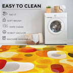 Abstract Geometry Rugs for Home Decor, 5x7 ft, Mid Century Modern Area Rugs for Living Room, Soft Non Slip Washable 70s 80s Geometric Carpet Bedroom Decorations Dt-Ghf-19