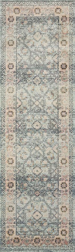 Loloi Jocelyn Collection JOC-04 Sky/Multi 5'-5" x 7'-6" .38" Thick Area Rug