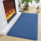 Amearea Modern Washable Runner Rugs, 2x4 Feet Blue Bedroom Runner, Small Area Rug for Living Room, Non-Slip Memory Foam Rug for Hallway Entryway Kids Boys Girls Laundry
