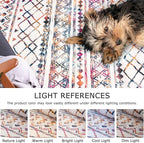 KUTA 2x6 Non-Slip Washable Runners for Hallways, Multi-Color Moroccan Boho Distressed Geometric Vintage Kitchen Runner, Ultra Soft Floor Mat for Entryway, Bathroom, Laundry, Living Room, Bedroom