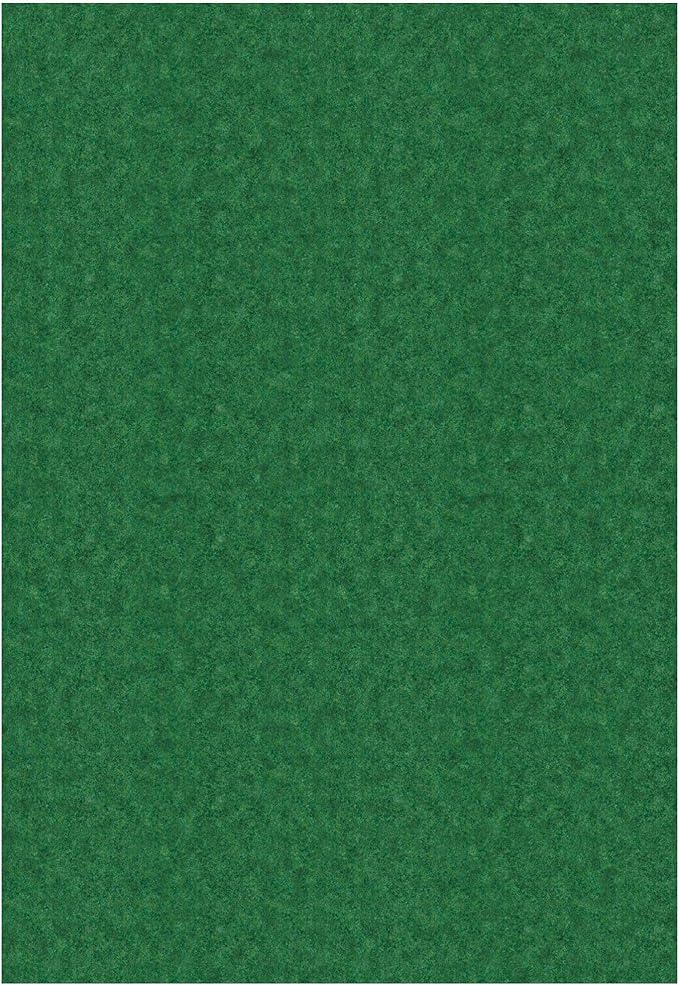 Ottomanson 6'6" x 49' Hallway Runner with Scraper Pile - Extra Durable Non-Slip Rug Mat for Indoor & Outdoor Use - Ideal for Kitchen, Entryway & Garage - High-Traffic Carpet, Green