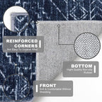 KILOCOCO Hallway Runner Rug 2x8 Runners for Hallways Washable Runner Rug Non Slip Rubber Backed Low-Pile Runners for Bedroom Kitchen Living Room Laundry Room Boho Rugs, Dark Blue