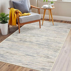 3x5 Modern Abstract Area Rug for Entryway, Gray Beige Neutral Multi Super Soft Washable Rug with Non-Slip, Low-Pile Door Mat Indoor for Living Room Bedroom, Carpet with Non-Shedding