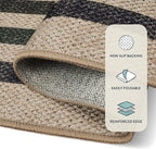 Lahome Modern Geometric Easy Jute Entryway Rug, 3x5 Washable Farmhouse Kitchen Rugs for Bedroom, Contemporary Non Slip Non Shedding Woven Carpet for Living Room