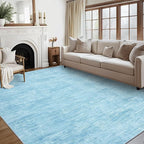 Garvee 8x10 Dining Room Rugs for Under Table, Machine Washable Area Rugs for Bedroom Non Slip Non Shedding Modern Solid Color Carpet, Stain Resistant Mats for Living Room, Light Grey