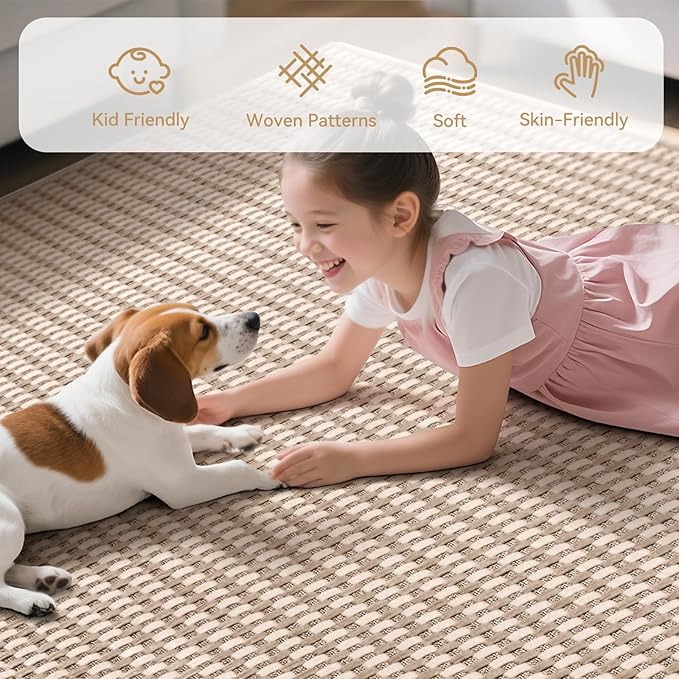 Boho 2x5 ft Hallway Runners Rug Woven Washable Long Kitchen Runner Mat Rugs Non Slip, Soft Entryway Laundry Hall Runner Floor Carpet for Indoor Backdoor Bedroom Kitchen Living Room, Brown