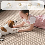 Boho 2x5 ft Hallway Runners Rug Woven Washable Long Kitchen Runner Mat Rugs Non Slip, Soft Entryway Laundry Hall Runner Floor Carpet for Indoor Backdoor Bedroom Kitchen Living Room, Brown