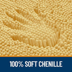 OLANLY Bathroom Rugs 59x20, Extra Soft Absorbent Chenille Bath Rugs, Rubber Backing Quick Dry, Machine Washable Bath Mats for Bathroom Floor, Tub and Shower, Home Decor Accessories, Yellow
