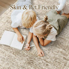 Area Rugs 4x6 for Living Room, Vintage Washable Rugs for Dining Room, Kitchen, Non-Slip Area Rug Brown