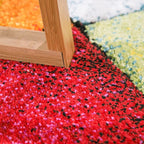 Paco Home Colorful Living Room Rug Checkered Design with Squares Multicolor, Size: 5'3" x 7'7"