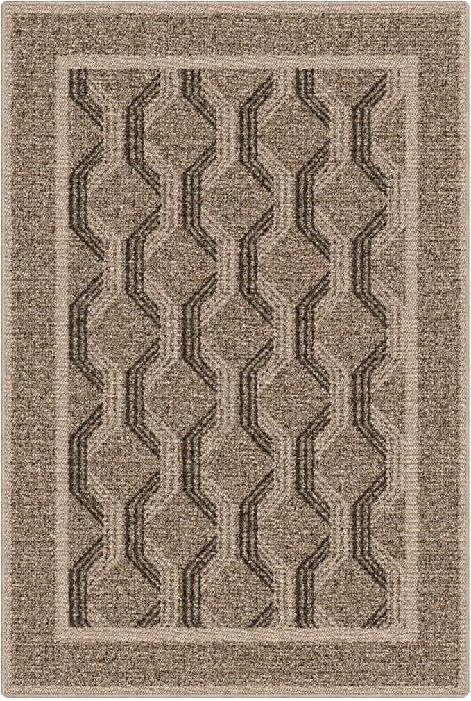 LUMI 8x10 Washable Area Rug for Living Room, Ultra Soft Modern Abstract Rugs Non Slip with Rubber Backing, Low Profile, High Traffic, Stain Resistant Carpets, Ideal for Bedroom, Dining Room, Indoor