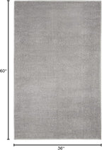 Nourison Home Nourison Essentials Silver Grey 3' x 5' Area Rug - Easy Clean, Non Shedding, Bed Room, Living Room, Dining Room, Kitchen (3' x 5')