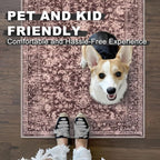 KILOCOCO Hallway Runner 2x6 Rug Runner Printed Vintage Floral Washable Kitchen Runners Non-Slip Rubber Backed Runners for Hallways Laundry Room Distressed Boho Rugs for Entryway Bedroom, Red