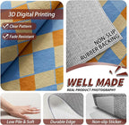 Checkerboard Rugs for Living Room - 5x6ft - Retro Geometric Rug for Bedroom Non Slip Low Pile Machine Washable Area Rugs, Checkerboard Carpets House Decor & Gifts