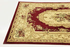 Unique Loom Versailles Collection Traditional Classic Floral Motif Area Rug (5' 0 x 8' 0 Rectangular, Burgundy/ Ivory)