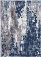 LUXE WEAVERS Euston Collection D.Blue-L.Blue 9x12 Modern Abstract Area Rug
