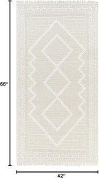 Mark&Day Wool Rugs, 4x6 Nishnabotny Cottage Medium Beige Area Rug, Beige Carpet for Living Room, Bedroom or Kitchen (3'6" x 5'6")