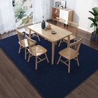 Large Modern Area Rugs for Living Room Bedroom, 7x10 Feet Navy Blue Ultra Soft Solid Thickened Memory Foam Indoor Minimalist Carpets, Non-Slip Comfy Rugs for Boys Girls Nursery Kids Room Home Décor