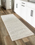 Unique Loom Isabella Collection Area Rug - Adjani (2' 7" x 16' 5" Runner, White/ Blue)