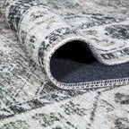Bloom Rugs Caria Washable Non-Slip 8x10 Rug - Beige/Olive Traditional Area Rug for Living Room, Bedroom, Dining Room, and Kitchen - Exact Size: 7'8" x 10'