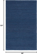SAFAVIEH Area Rug 8x10 - Natura Collection - Large - Navy & Blue, Handmade Wool Blend, Textured Design, Ideal for Living Room, Bedroom, Dining Space (NAT620M)