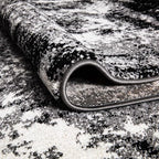 Keen Home Design Area Rugs - 6x9 Non-Shedding, Abstract Rugs for Kitchen, Living Room, Bedroom, Dining Room, Entryway - Size: 5'11" x 9'2", Abstract Black