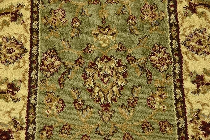 Unique Loom Voyage Collection Traditional Oriental Classic Intricate Design Area Rug (2' 2 x 6' 0 Runner, Green/Ivory)