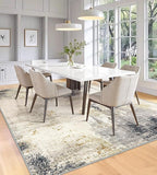 Area Rugs 9x12 Living Room - Modern Abstract Large Rugs for Living Room Non-Slip Low Pile Soft Machine Washable Carpet for Bedroom, Under Dining Table, Nursery, Farmhouse (9'x12' Beige Tan)