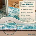 Istana 9x12 Area Rug - Green 9 x 12 Area Rugs for Living Room - Foldable 9x12 Rugs for Bedroom/Living Room Rug - Stain Resistant Washable Rugs - Eco-Friendly Area Rugs