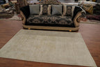 Rug Source Transitional Collection, 5x8 Rug, Hand Knotted Beige & Ivories All-Over Rug, Oriental Viscose Silk Carpet for Foyer, Entryway and Hallway