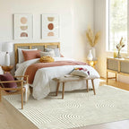 6x9 Area Rug - Large Modern Abstract Washable Non-Slip Sage Green Living Room Rug Rainbow Low-Pile Soft Floor Carpet for Bedroom Dining Room Office Nursery Home Decor