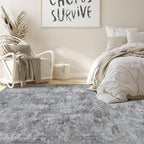 Nakagishi 5x7 Area Rugs Living Room: Washable Abstract Large Neutral Soft Rug Stain Resistant Modern Indoor Floor Non-Slip Carpet for Bedroom Nursery Kids Playroom Office Dining Room Dorm- Grey
