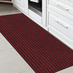 Ottomanson 2' x 5' Hallway Runner with Scraper Pile - Extra Durable Non-Slip Rug Mat for Indoor & Outdoor Use - Ideal for Kitchen, Entryway, Patio & Garage - High-Traffic Carpet, Red