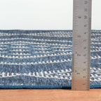 Dash & Albert Guthrie Navy Machine Washable Rug, 2 X 3 Feet, Blue Geometric Pattern