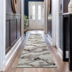 Rugshop Contemporary Gray Striated Area Rug Durable, Kid & Pet Friendly 2' 3" x 12' Runner Ideal for Hallway, Kitchen, Entryway, or Behind The Sofa